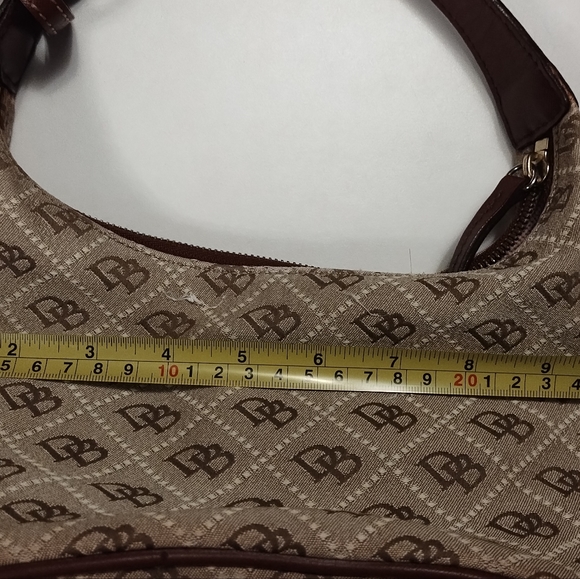 DB Logo Mini Bucket Hobo Bag With Leather Trim - Picture 5 of 14